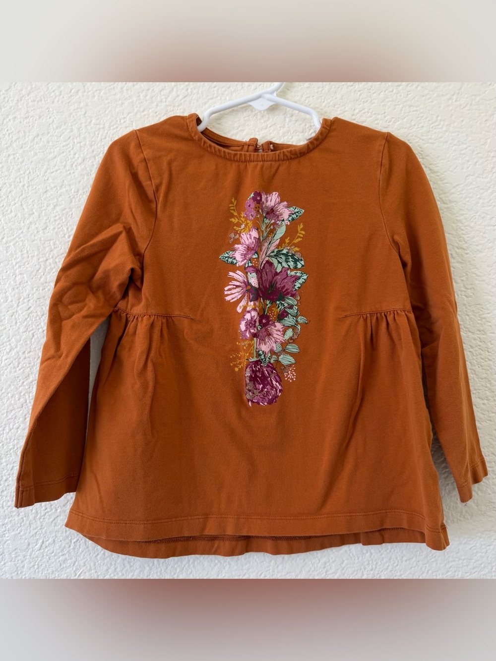 Brown Floral Long Sleeve Shirt